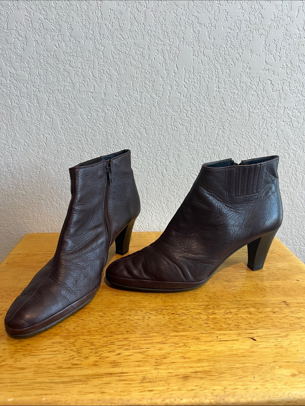 Amalfi Chocolate Brown Leather Ankle Booties